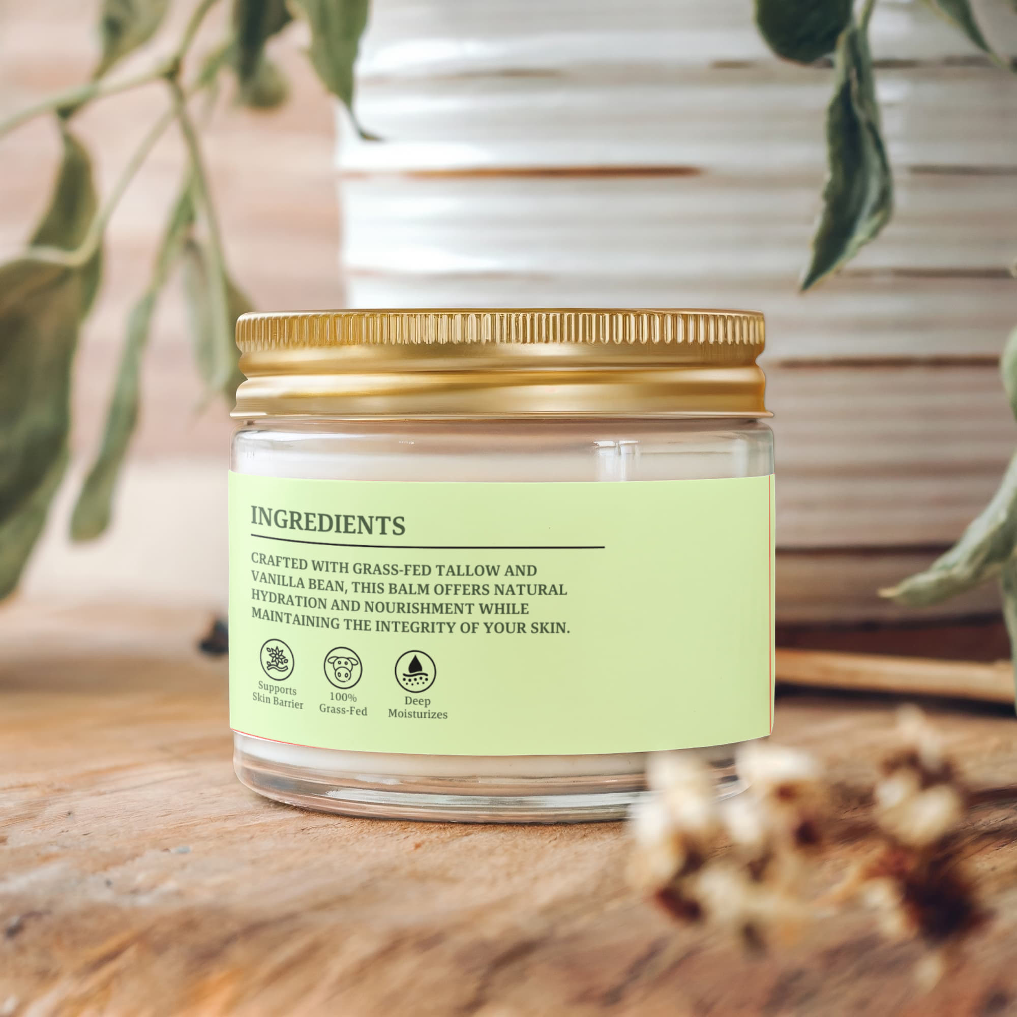 Whipped Grass - Fed Tallow Balm with Vanilla Bean - One Way Skin Care