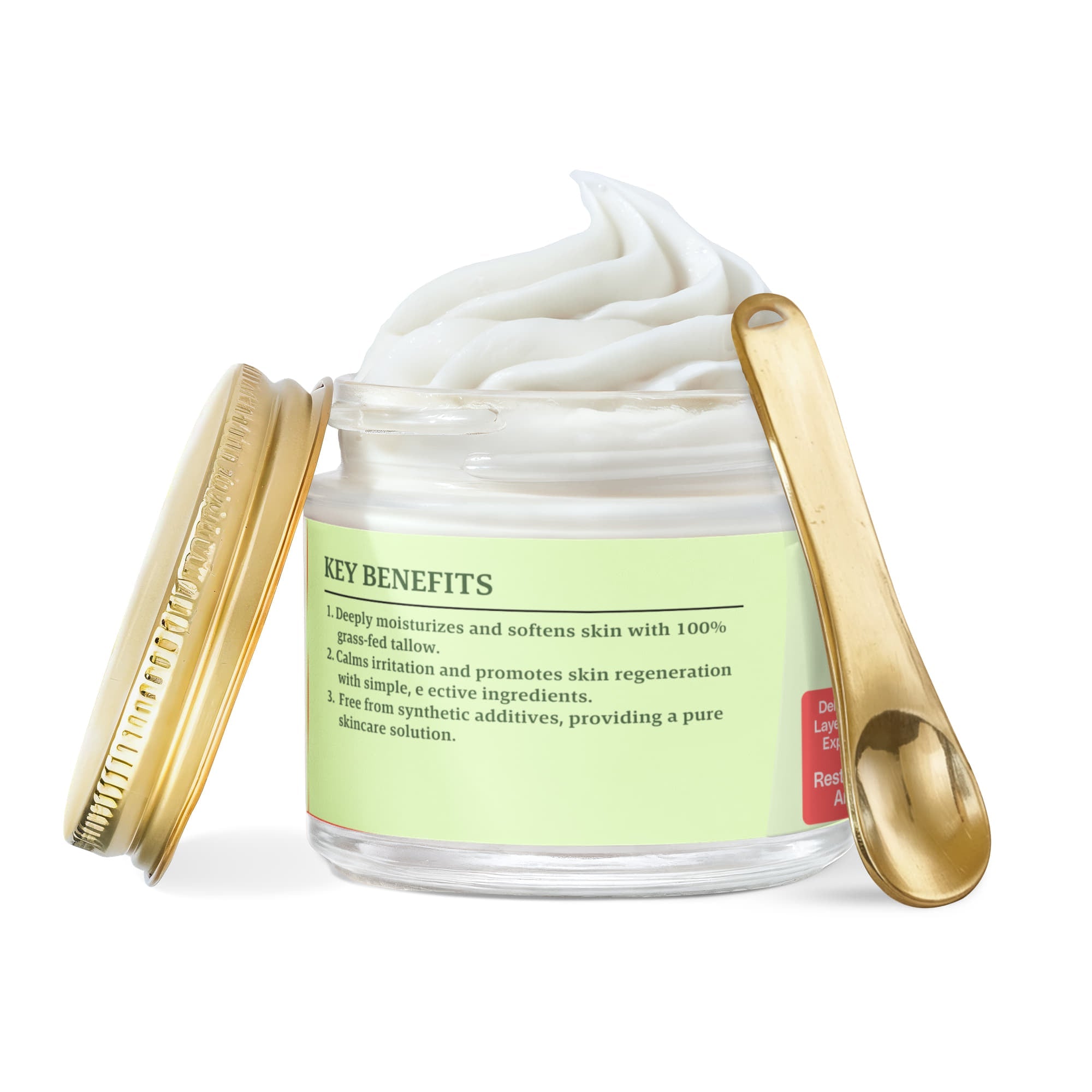 Whipped Grass - Fed Tallow Balm with Vanilla Bean - One Way Skin Care