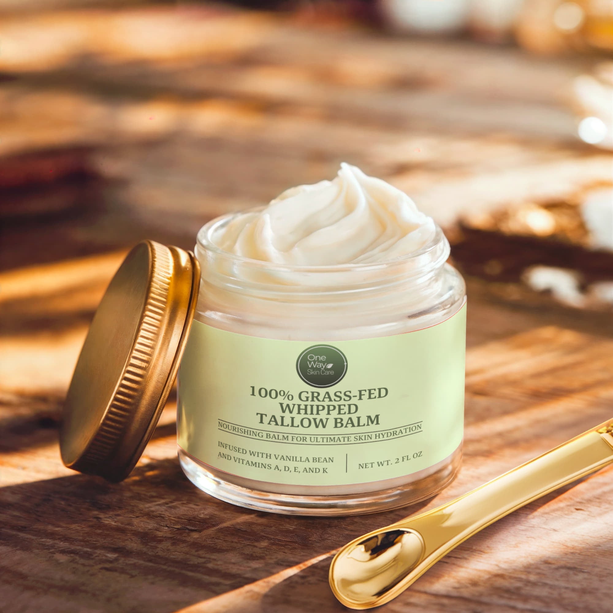Whipped Grass - Fed Tallow Balm with Vanilla Bean - One Way Skin Care