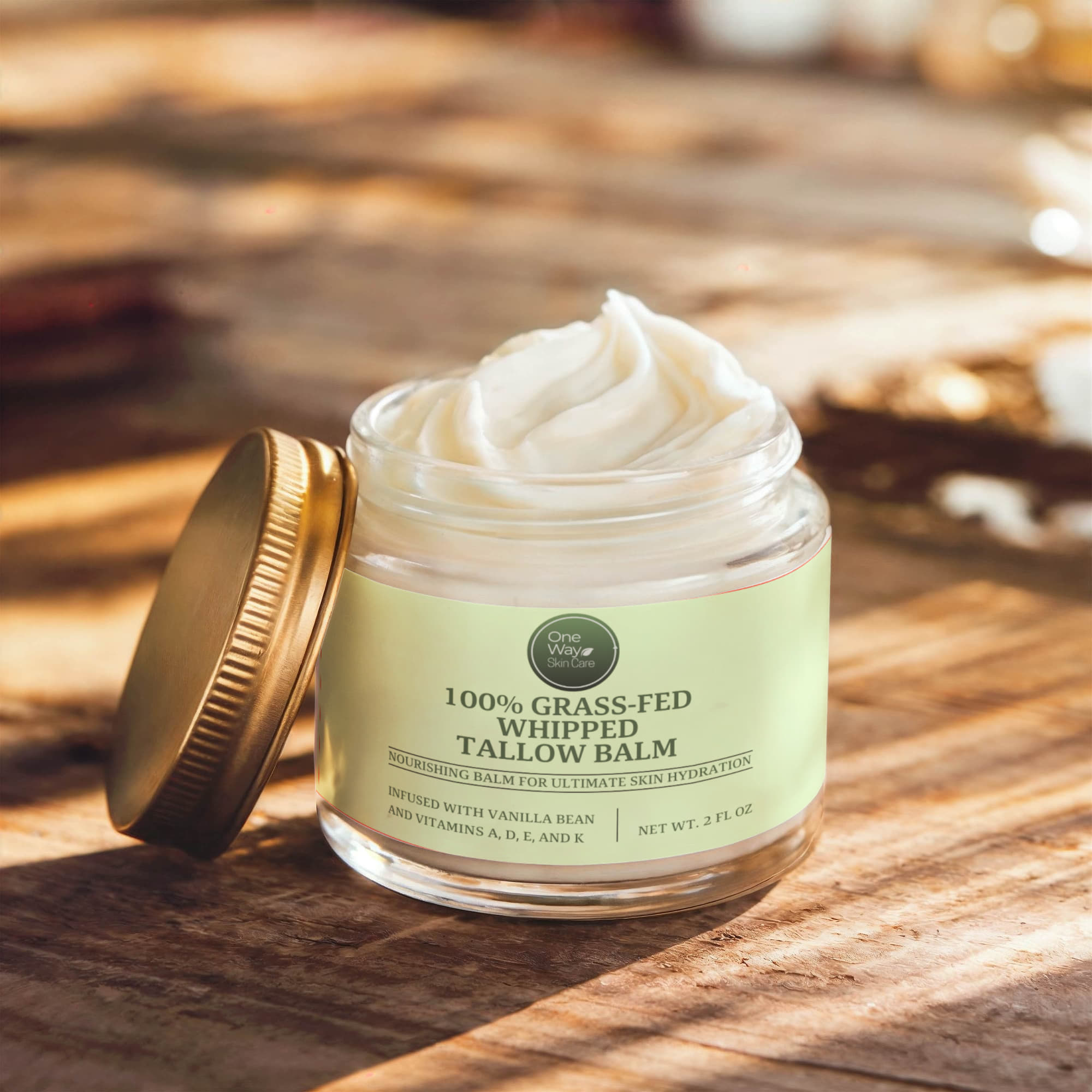 Whipped Grass - Fed Tallow Balm with Vanilla Bean - One Way Skin Care
