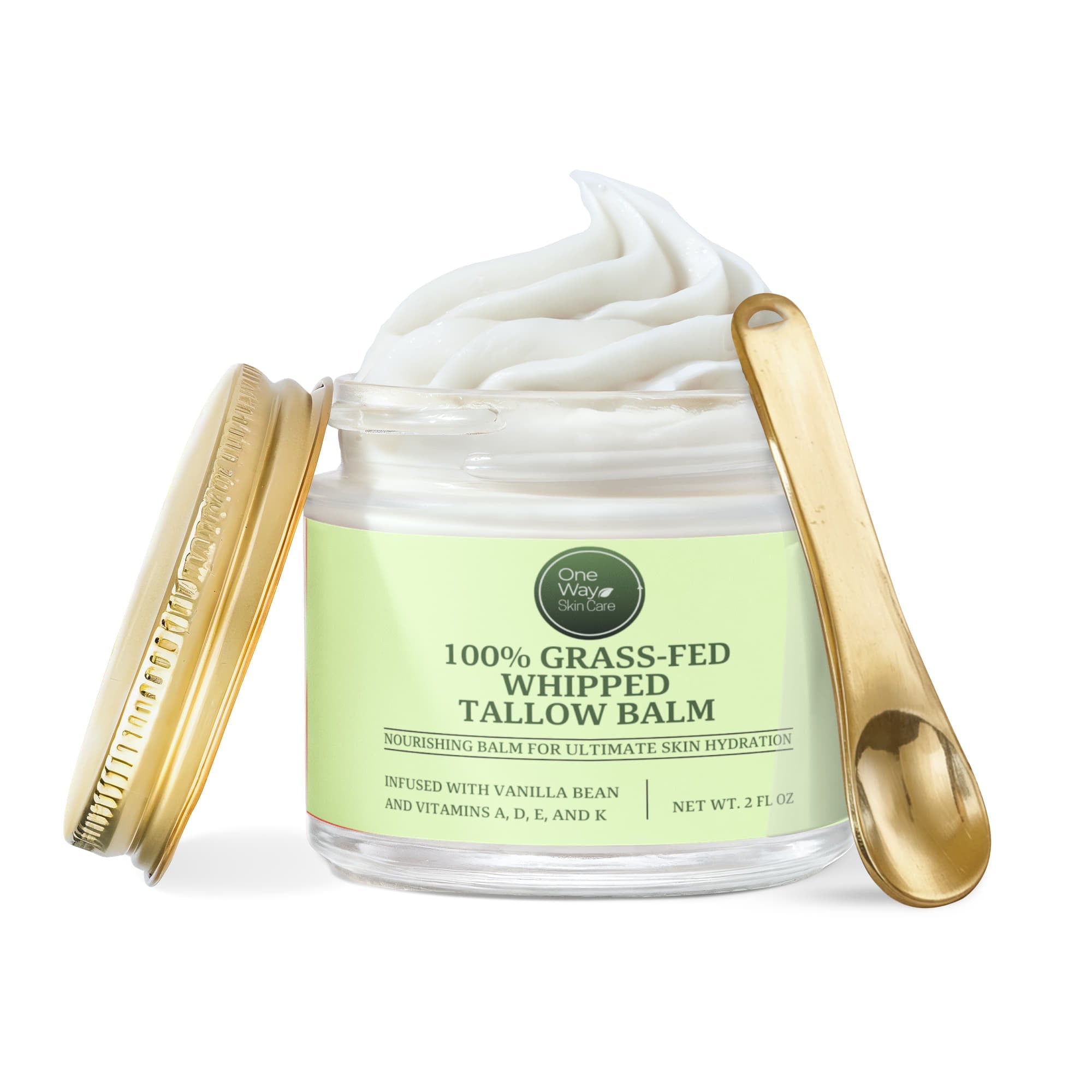 Whipped Grass - Fed Tallow Balm with Vanilla Bean - One Way Skin Care